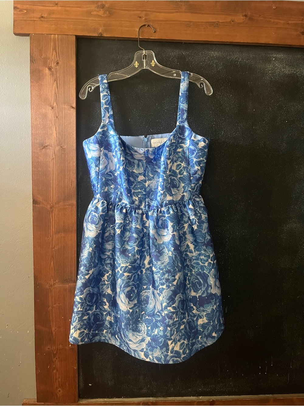 Sachin + Babi Cora Blue White Floral Dress size 10 euc - Picture 5 of 8
